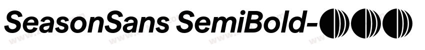 SeasonSans SemiBold字体转换